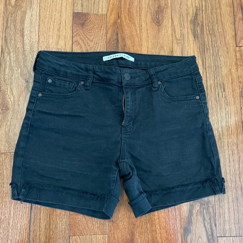Celebrity Pink Black Jean Women Shorts 7/28